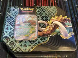 Pokemon TCG Scarlet & Violet Paldean Fates Great Tusk EX Large Tin Sealed - Image 2