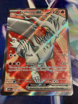Pokemon TCG Reshiram ex 158/086 Double Rare Full Art White Flare NM/M - Image 1
