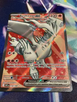 Pokemon TCG Reshiram ex 158/086 Double Rare Full Art White Flare NM/M - Image 2