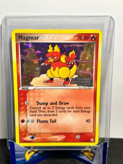 Pokemon Card - Magmar EX Team Rocket Returns 44/109 Reverse Holo Stamped TRR - Image 1