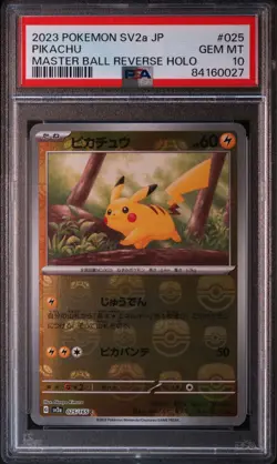 PSA 10 Pikachu Master Ball Foil C 025/165 SV2a Pokemon Card 151 Japanese 2023 - Image 3