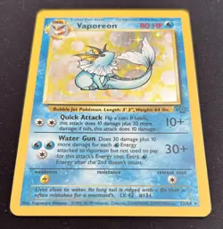 Pokemon TCG Vaporeon Holo Card Jungle 12/64 #134 - Excellent Condition - Image 4