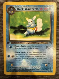 Pokemon Card - Dark Wartortle Team Rocket 1st Edition 46/82 Uncommon - MP - Image 1
