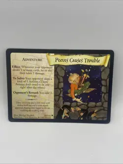Peeves Causes Trouble 60/116 Harry Potter Trading Card 2001 - Image 1