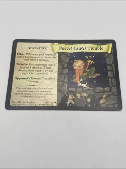 Peeves Causes Trouble 60/116 Harry Potter Trading Card 2001 - Image 2