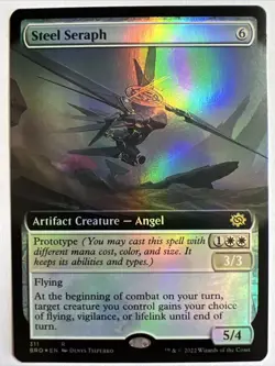 MTG Steel Seraph - Foil - Extended art - Near Mint+ Condition - Image 1