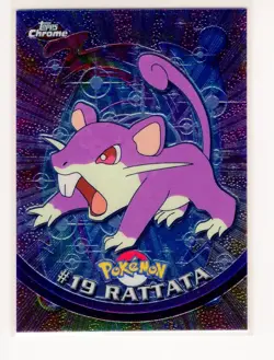 Rattata Topps Chrome #19 Holo Pack Fresh Pokemon Card (C1) - Image 1