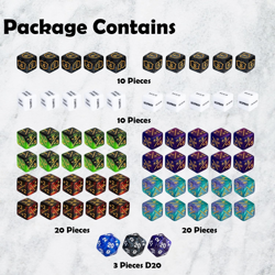 63 PCS Abilities Keyword Magic Counter Dice MTG Counters Dice Set Life Buff Toke - Image 2