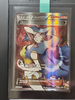 Pokemon TCG Karen XY177a X & Y Supporter Ultra Rare Full Art Holo Promo - Image 1