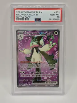 Pokemon TCG - Paldea Evolved - PSA 10 - Meowscarada EX - 231/193 🐱 - Image 1