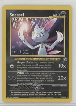 Sneasel Spanish Pokemon Neo Genesis #25 2000 - Image 1
