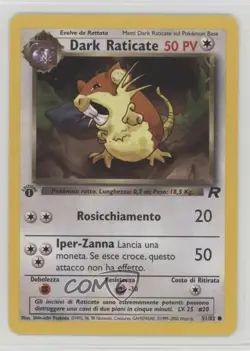 Dark Raticate Italian Pokemon Team Rocket #51 2000 - Image 1