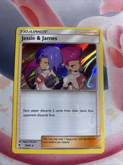 Jessie & James Reverse Holo 58/68 Pokemon Hidden Fates NM - Image 1