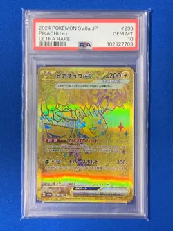PSA 10 Pikachu ex UR 236/187 Tera Festival ex 2024 Pokemon Card Japanese - Image 1