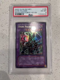 PSA 6 EX- MT Dark Paladin MFC-105 Ultra Rare 1st Edition *8018 Yugioh - Image 1