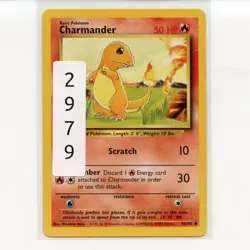 Pokemon TCG Charmander 046/102 WotC Base Set Unlimited Regular Card EN-MP 1999 - Image 3