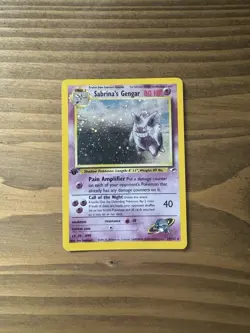 Pokemon Card Gym Heroes 1st Edition Rare Holo Sabrina's Gengar 14/132 WOTC - Image 1