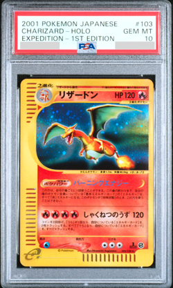 PSA 10 Charizard 103/128 Holo Expedition 1st ED Japanese Pokemon Card 2001 - Image 1