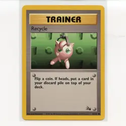 Pokemon TCG Recycle 61/62 WotC Fossil Unlimited Regular Common Card EN-LP 1999 - Image 1