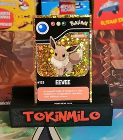 Eevee #133 - Gold Holo - Pokedex Black Kanto 2024 - Pokemon Card - Image 1