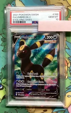 Pokemon Card English Version Blackie V Umbreonv Sr Psa10 188 - Image 1