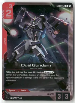 Duel Gundam Gundam Card Game New Type Rising Foil NM - Image 1