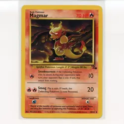 Pokemon TCG Magmar 39/62 WotC Fossil Unlimited Regular Uncommon Card EN-LP 1999 - Image 1