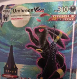 *Custom-made*HighQuality,TexturedHolo,Umbreon Vmax Ver. 2"Display Card" - Image 3