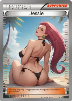 Jessie Pokemon Anime Waifu Sexy Goddess Lewd Hentai Fanart custom Card - Image 1
