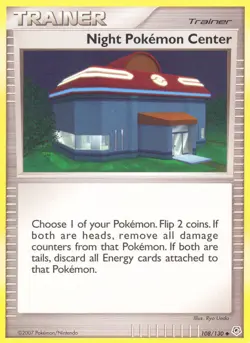 Night Pokemon Center (108/130) [Diamond & Pearl: Base Set] Moderately Playe - Image 1