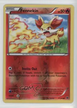 Fennekin Reverse Foil Pokemon XY Fates Collide #11 - Image 1