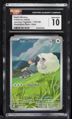 Hop's Wooloo Illustration Rare Pokemon Journey Together (JTG) CGC 10 Gem Mint - Image 1
