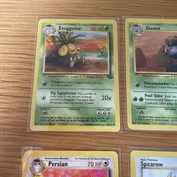 Jungle Bundle x8 Pokemon Collectible Cards Near Mint In Sleeves 1999 - Image 2