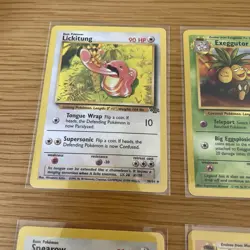 Jungle Bundle x8 Pokemon Collectible Cards Near Mint In Sleeves 1999 - Image 2