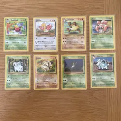 Jungle Bundle x8 Pokemon Collectible Cards Near Mint In Sleeves 1999 - Image 1