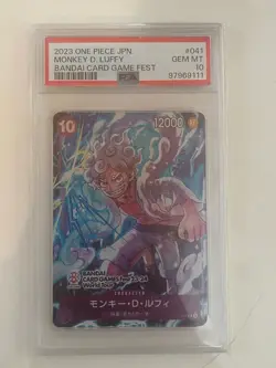 One Piece Card Psa10 Luffy P-041 - Image 1