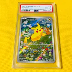 Psa10 Gem Mint Pikachu/Summer Poke Card/Promo 2024 Pikachu 218/Sv-P Pokemon Card - Image 1