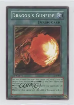 Dragon's Gunfire 1st Ed. YuGiOh Legacy of Darkness #LOD-045 2003 - Image 1