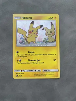 Pikachu Holo Black Star Promo SM162, NM Pokemon Card - Image 1