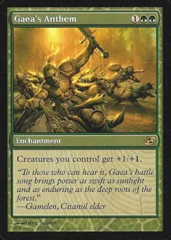 Gaea's Anthem - Medium Play MTG Planar Chaos - Image 1
