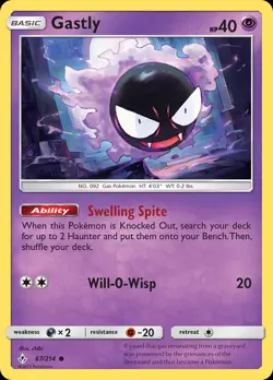 Gastly 67/214 Common | Unbroken Bonds | Pokemon Card - Image 1