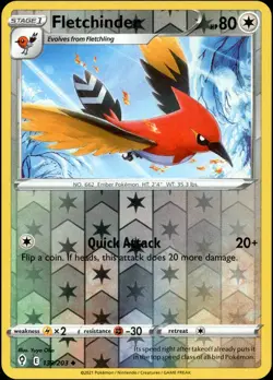 Fletchinder 139/203 Reverse Holo | Evolving Skies | Pokemon Card - Image 1