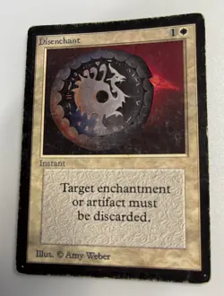 MTG 1X Disenchant X1 Limited Edition Beta Magic - HP - Image 1