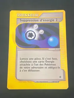 CARTE POKEMON SUPPRESSION D'ENERGIE 140/165 FR UNCO WIZARDS EXPEDITION - TBE - Image 1