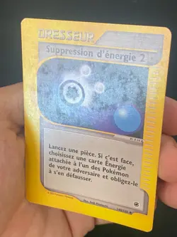 CARTE POKEMON SUPPRESSION D'ENERGIE 140/165 FR UNCO WIZARDS EXPEDITION - TBE - Image 2