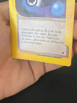 CARTE POKEMON SUPPRESSION D'ENERGIE 140/165 FR UNCO WIZARDS EXPEDITION - TBE - Image 3