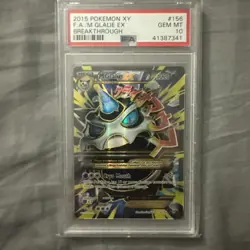 Pokemon M Glalie EX Full Art 156/162 Breakthrough English PSA 10 GEM MINT - Image 1