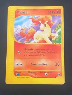 CARTE POKEMON PONYTA 126/165 FR COMMUNE WIZARDS EXPEDITION - BE - Image 1