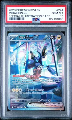 Pokemon 2023 Miraidon ex 244/198 Alt Art SIR Scarlet & Violet GEM MINT PSA 10 - Image 1