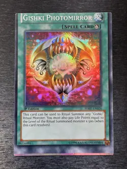 YuGiOh! Gishki Photomirror HA07 - Error Misprint Miscut 1st Edition Near Mint - Image 2
